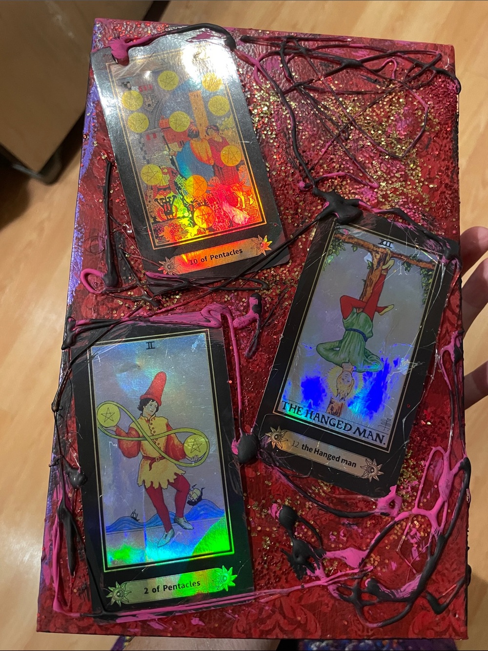 Rainbow Tarot Book Box Mixed Media Art Piece - Picture 6 of 6